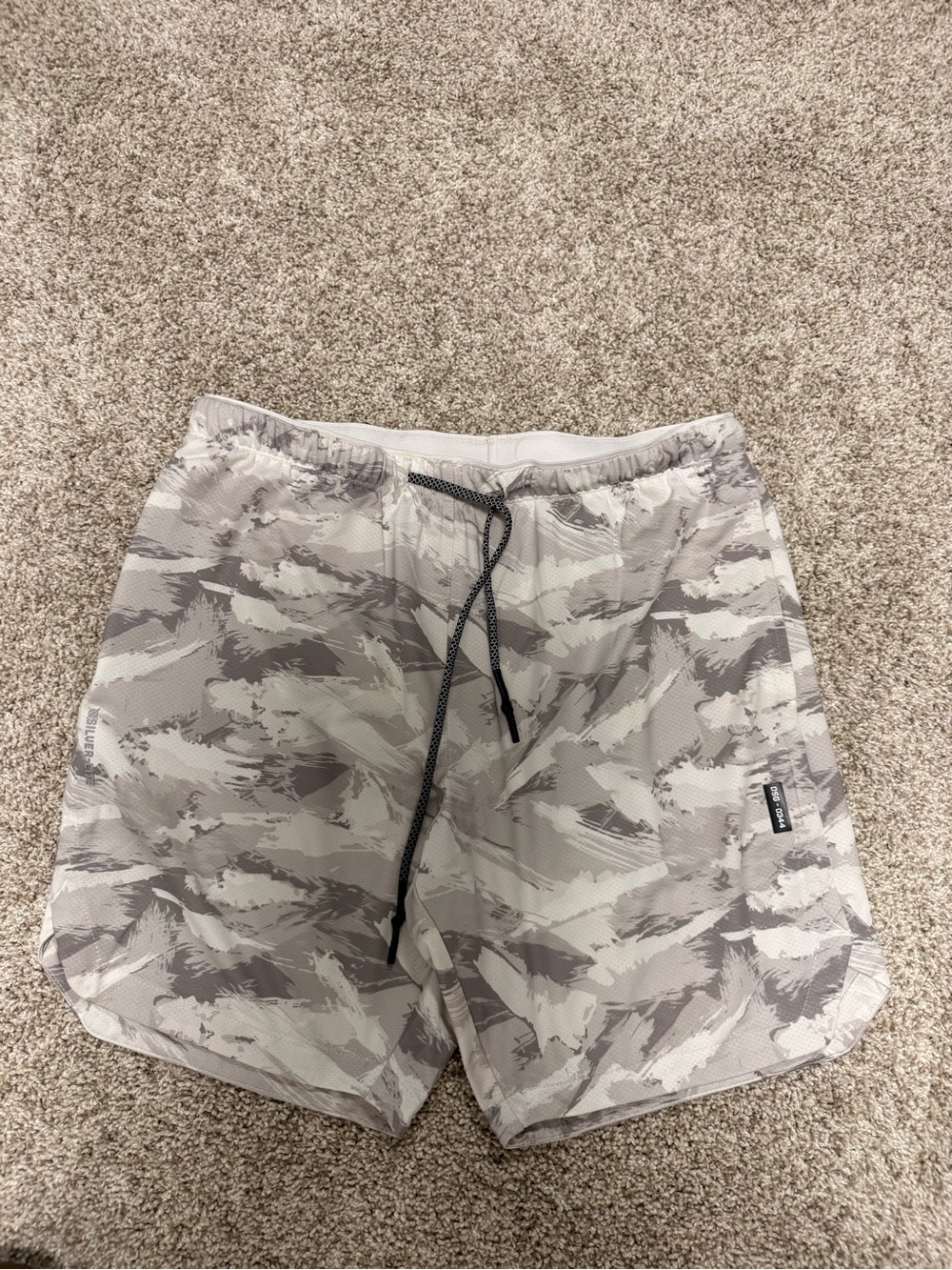 ASRV Men's Gray Camo Training Shorts - Medium